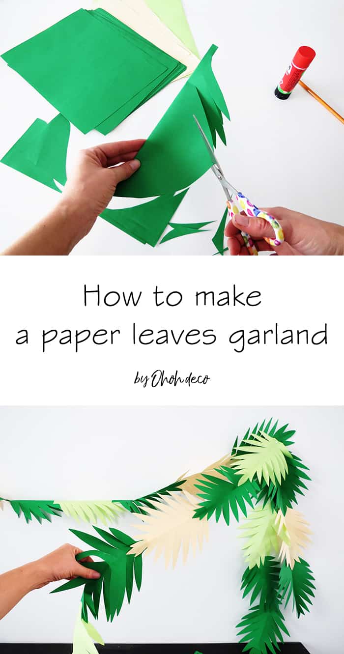 Make a paper leaves garland in 30 minutes